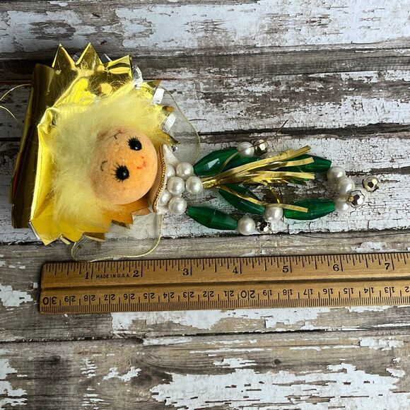 Vintage Christmas Blond Angel Ornament Kitsch MCM - Picture 10 of 10